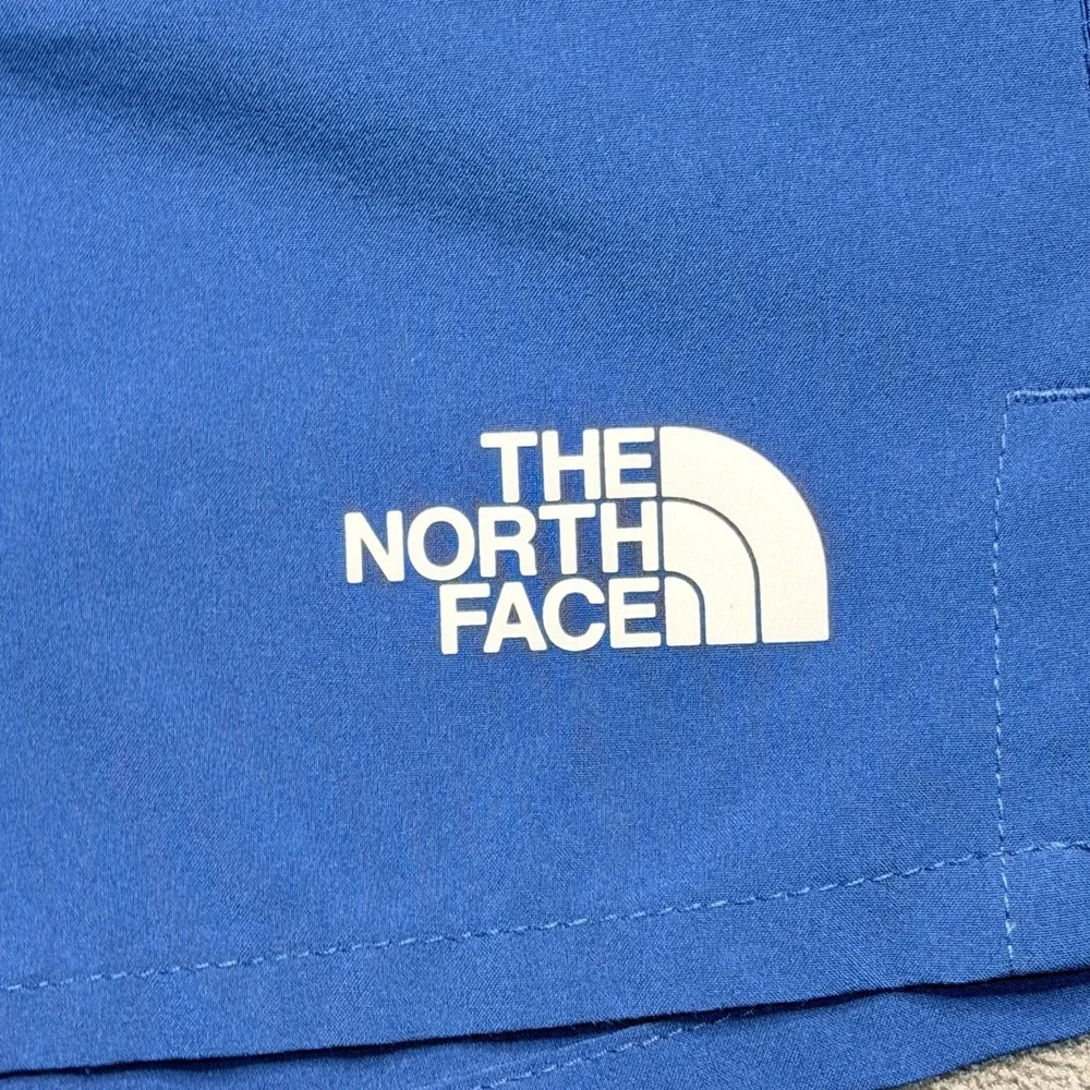 The North Face Shorts Mens L Blue Zipper Pockets Active Running 7 Inch Inseam